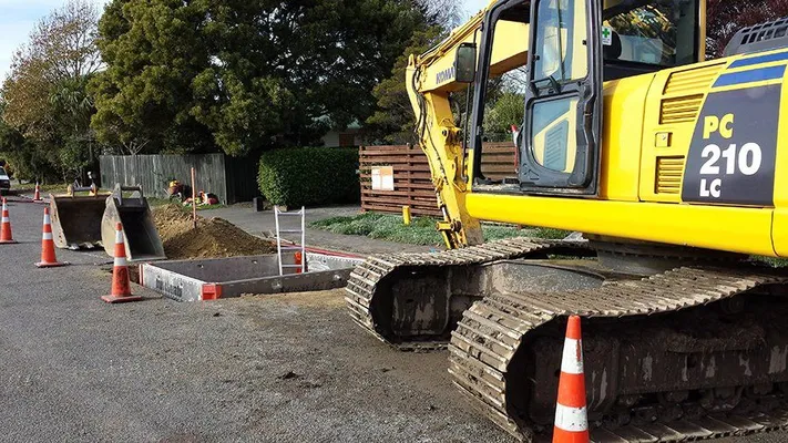 Excavator ground prep