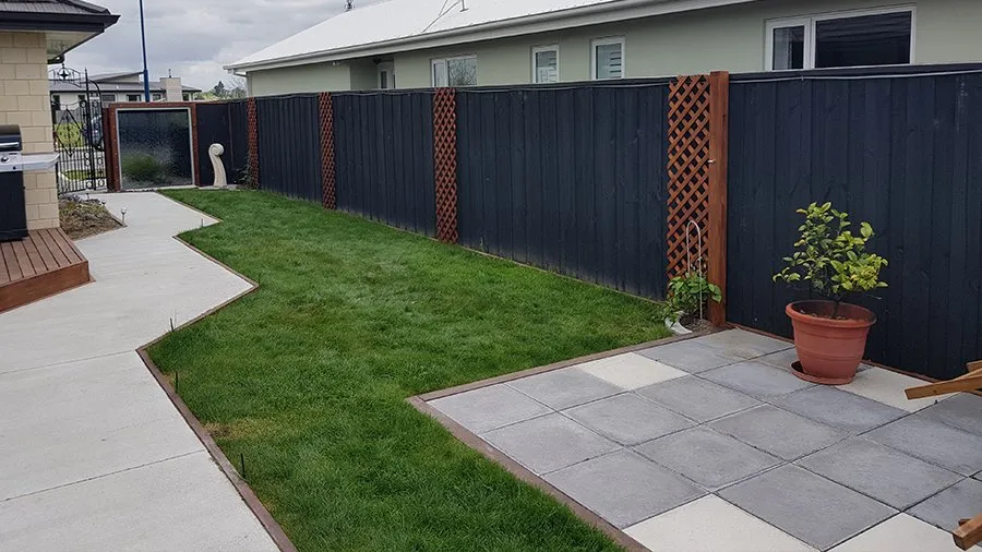 Completed landscaping