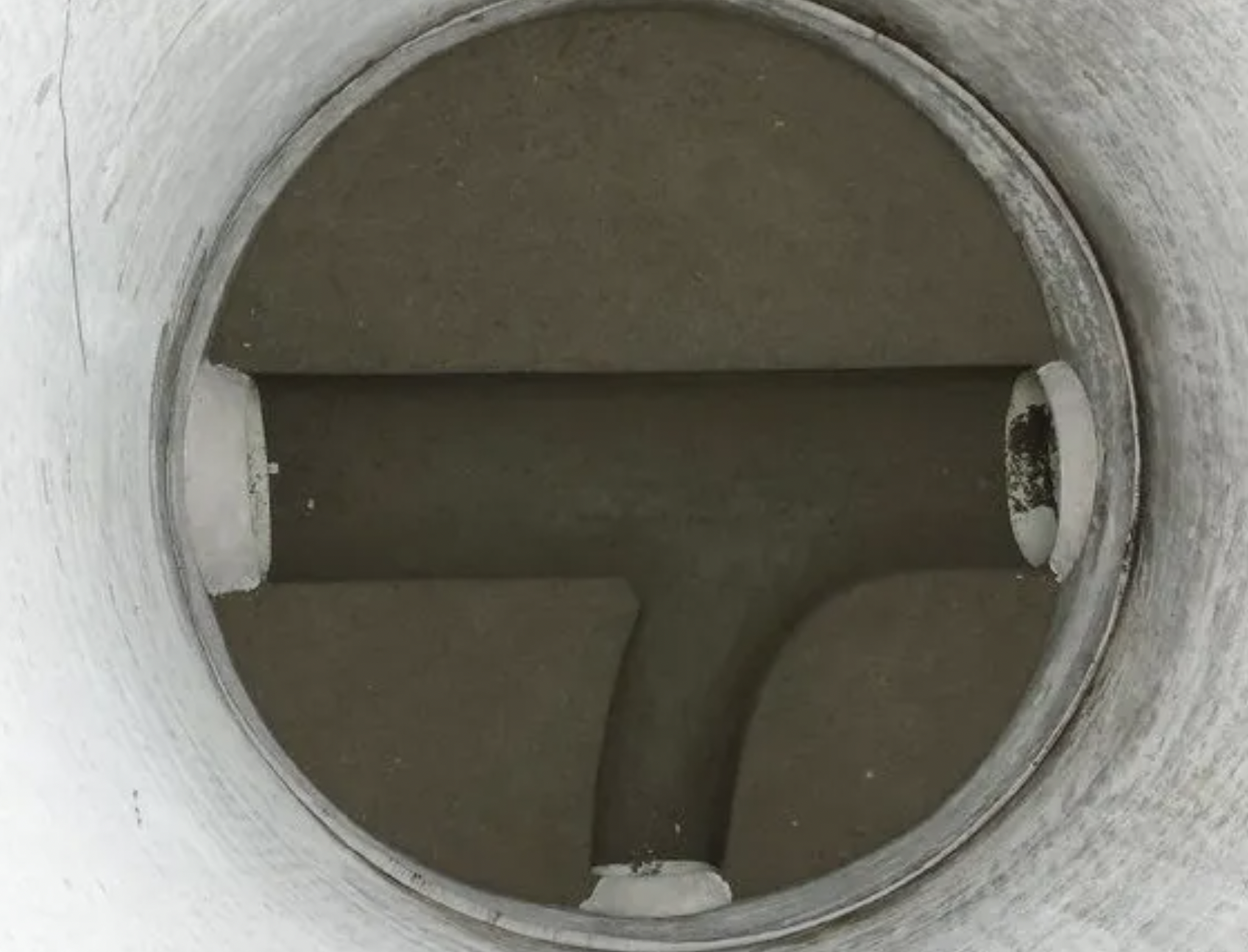 CCTV drain inspection camera view